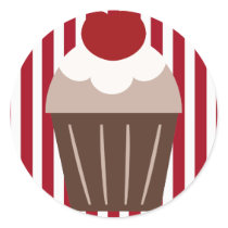 Petit gâteau de cerise de chocolat de KRW barré autocollants