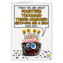 Petit gâteau de joyeux anniversaire - 39 années carte de vœux