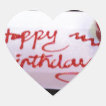 Petit gâteau de joyeux anniversaire autocollants