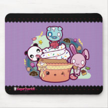 Petit gâteau de Kawaii attaqué ! Tapis De Souris