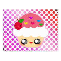 Petit gâteau de Kawaii Carte Postale