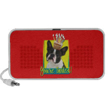 Petit gâteau d'invitation - Boston Terrier Haut-parleur