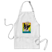 Petit gâteau d'invitation - Boston Terrier Tabliers