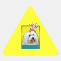 Petit gâteau d'invitation - coton de Tulear Autocollants