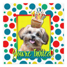 Petit gâteau d'invitation - ShihPoo - Maggie