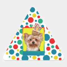 Petit gâteau d'invitation - Yorkshire Terrier Autocollant