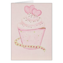 Petit gâteau doux carte de vœux