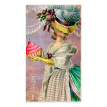 Petit gâteau et oiseau de Marie Antoinette de gâte Carte De Visite
