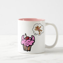 Petit gâteau mauvais drôle de tueur de biscuit tasses