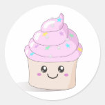 Petit gâteau mignon autocollants ronds