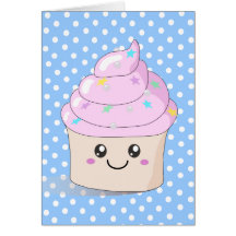 Petit gâteau mignon carte de vœux