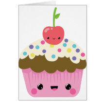Petit gâteau mignon de Kawaii Cartes