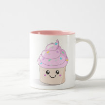 Petit gâteau mignon tasse à café