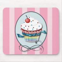 Petit gâteau Mousepad de cerise Tapis De Souris