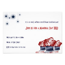 Petit gâteau patriotique invitations personnalisées