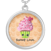 Petit gâteau romantique mignon collier