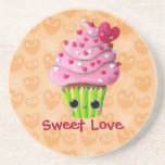 Petit gâteau romantique mignon dessous de verre