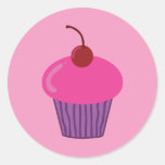 Petit gâteau rose autocollant
