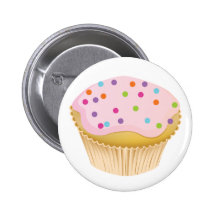 Petit gâteau rose badge