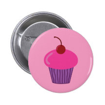 Petit gâteau rose badge avec épingle