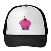 Petit gâteau rose casquette de camionneur