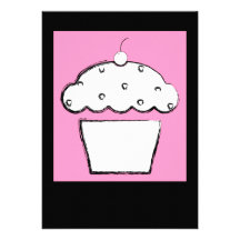 petit gâteau rose de cerise faire-parts