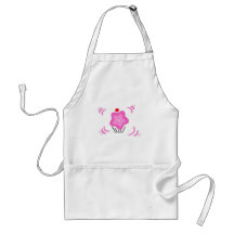 Petit gâteau rose tabliers