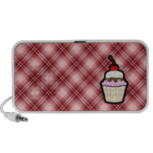 Petit gâteau rouge de plaid haut-parleurs iPod