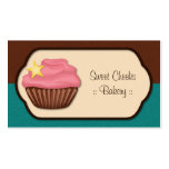 Petit gâteau Teal rose et cartes de visite de Brow Modèle De Carte De Visite