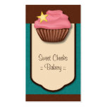 Petit gâteau Teal rose et cartes de visite de vert Modèles De Cartes De Visite