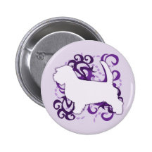 Petit griffon Vendeen de basset de remous pourpre Pin's