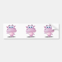 petit hippopotame triste mignon adhésif pour voiture