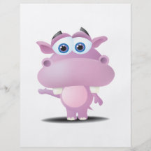 petit hippopotame triste mignon prospectus en couleur