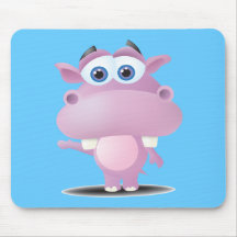 petit hippopotame triste mignon tapis de souris