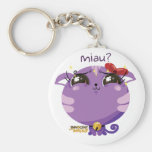Petit keychain innocent de chat de vauriens porte-clé