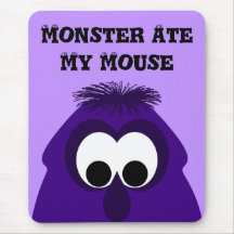 Petit monstre pourpre foncé idiot tapis de souris