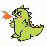 petit monstre vert mignon de dragon du feu photo sculptures