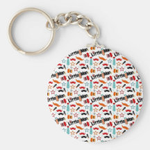 Petit motif de moustache d'homme porte-clés