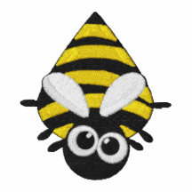 Petit motif mignon de broderie d'abeille