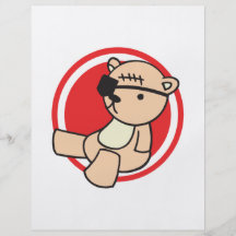 petit ours mignon de pirate prospectus en couleur