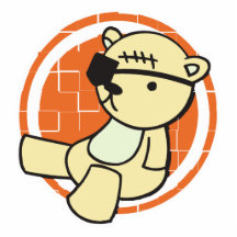 petit ours mignon de pirate découpages en acrylique