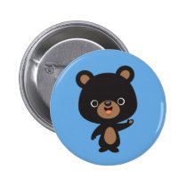 Petit ours noir badges publicitaires