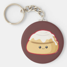 Petit pain de cannelle porte-clef