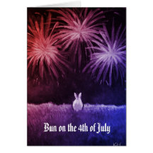 Petit pain sur le 4 juillet cartes de vœux