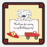 Petit pompier Dalmation - premier anniversaire Autocollant