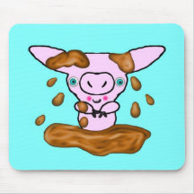 Petit porcelet boueux tapis de souris