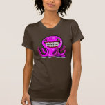 Petit poulpe rose mignon de pomme dans la chemise  t-shirt