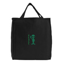 Petit sac brodé d'hommes verts