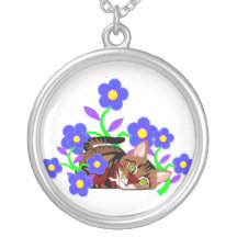 Petit somme de chat pendentif