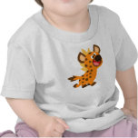 Petit T-shirt mignon de bébé d'hyène de bande dess t-shirts